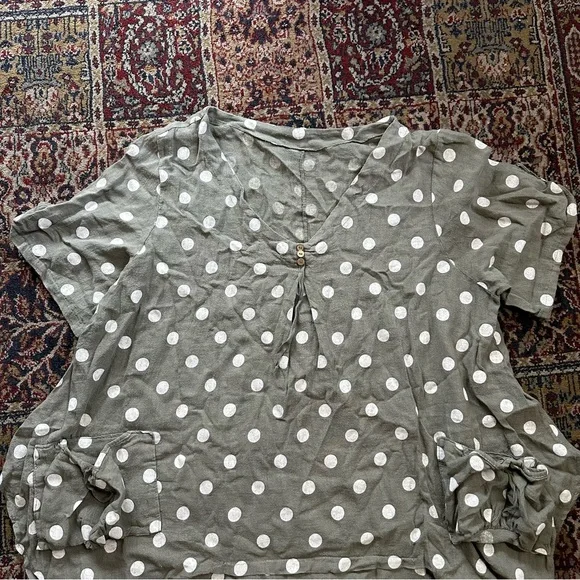 🌈 Lovely Italian polka dots blouse - Picture 3 of 9
